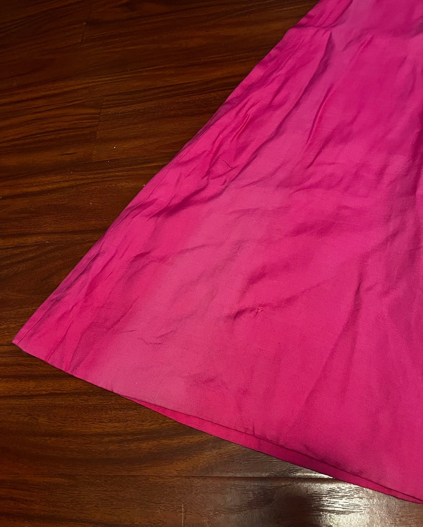 Vintage 1960's Pink Gabardine Maxi Dress