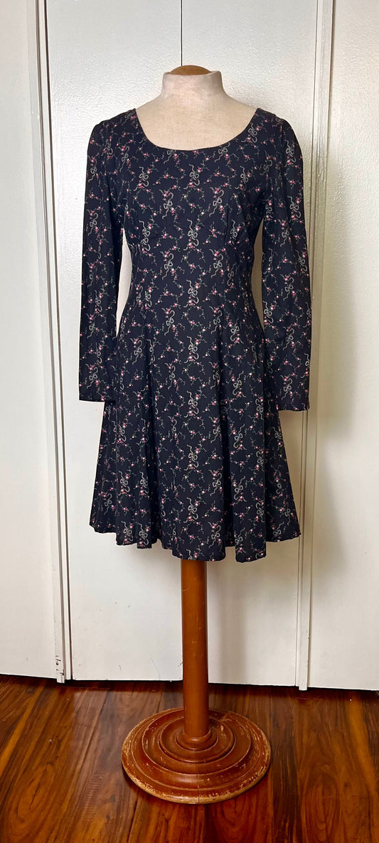 Vintage 1980's "Home-Sewn" Wamsutta-Calico Mini Dress