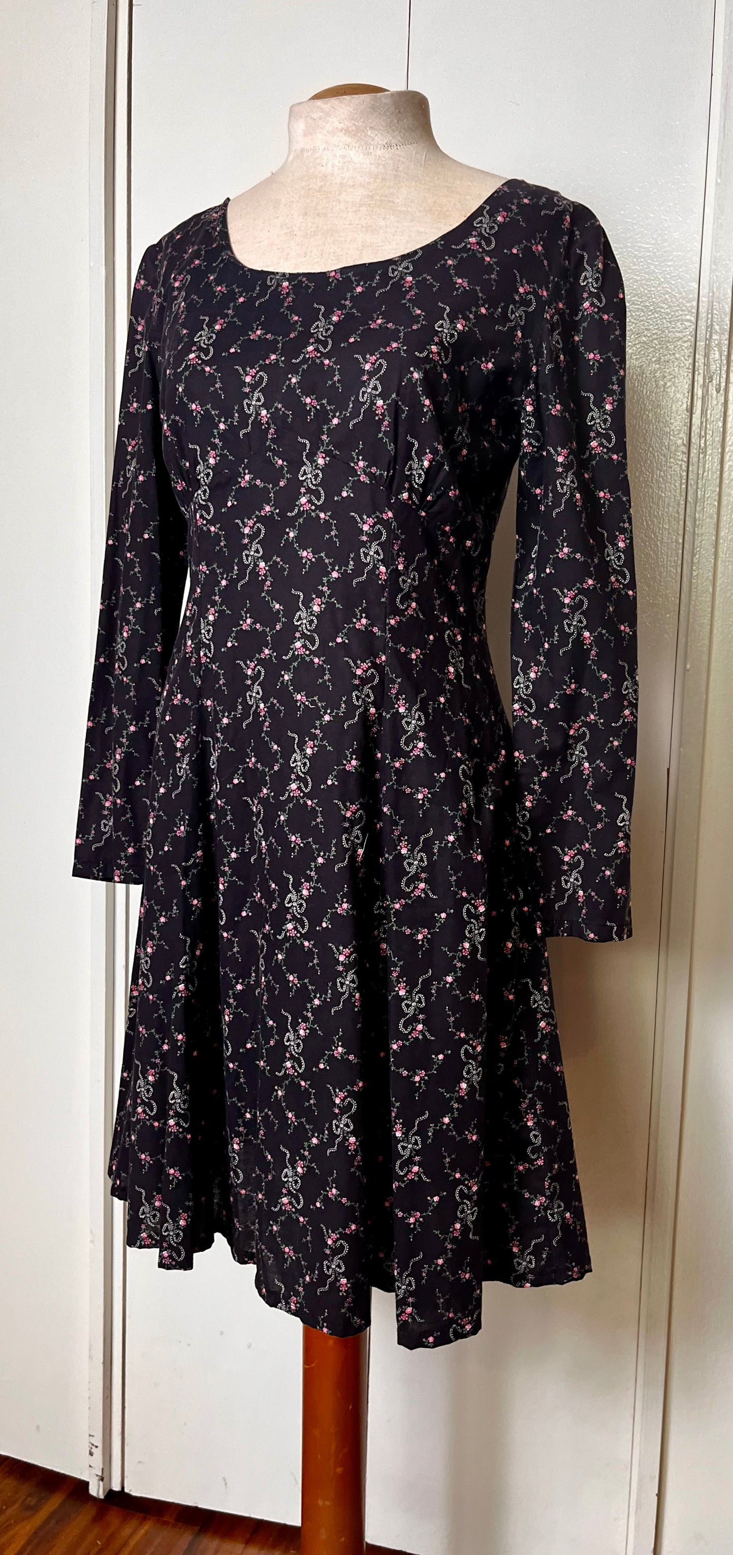 Vintage 1980's "Home-Sewn" Wamsutta-Calico Mini Dress