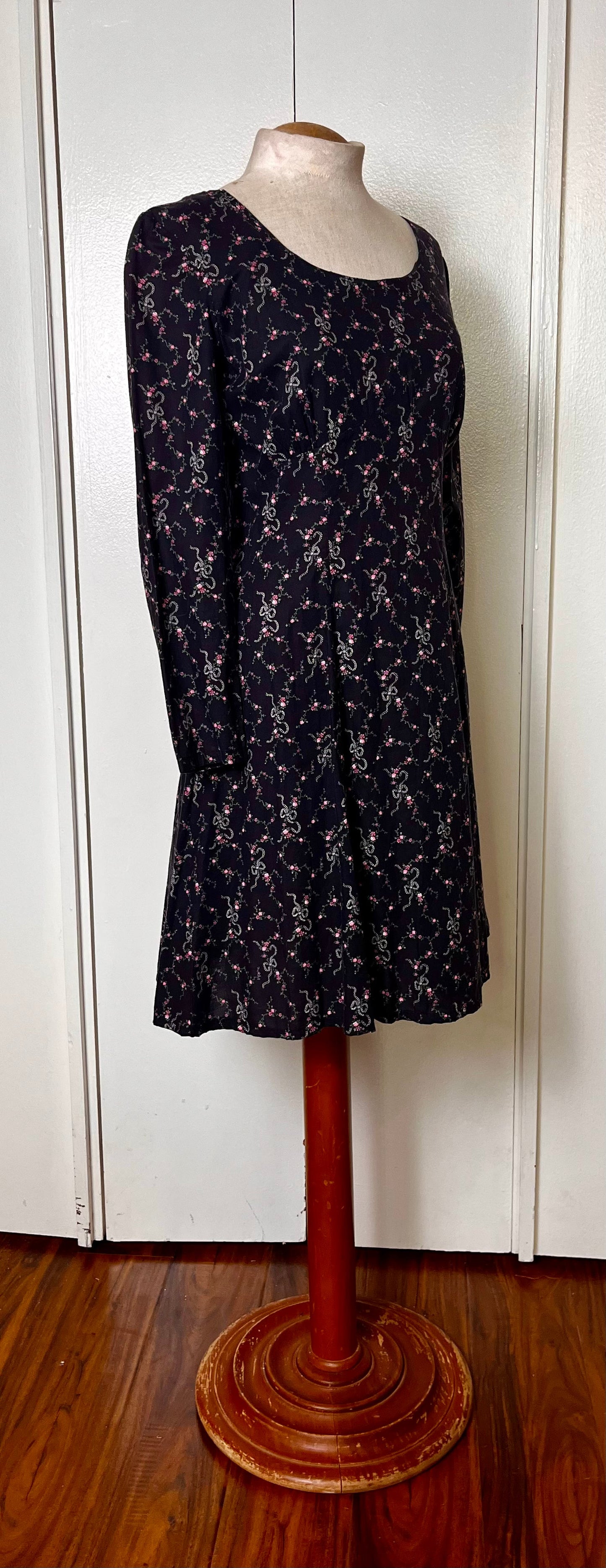 Vintage 1980's "Home-Sewn" Wamsutta-Calico Mini Dress