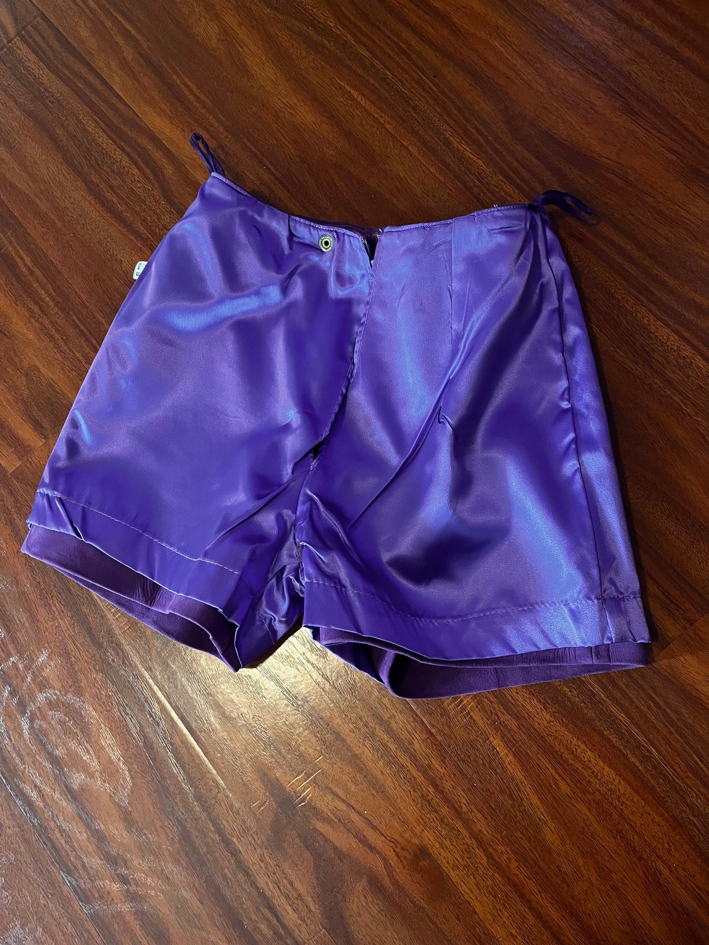 Vintage 1960's Purple Leather Shorts / Hot Pants