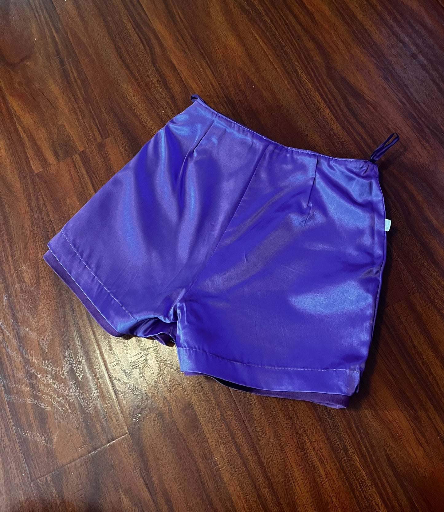Vintage 1960's Purple Leather Shorts / Hot Pants