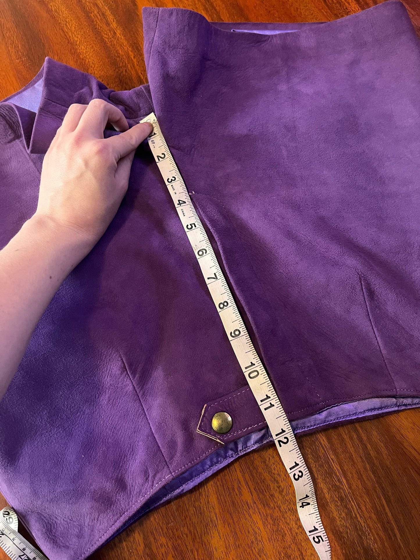 Vintage 1960's Purple Leather Shorts / Hot Pants