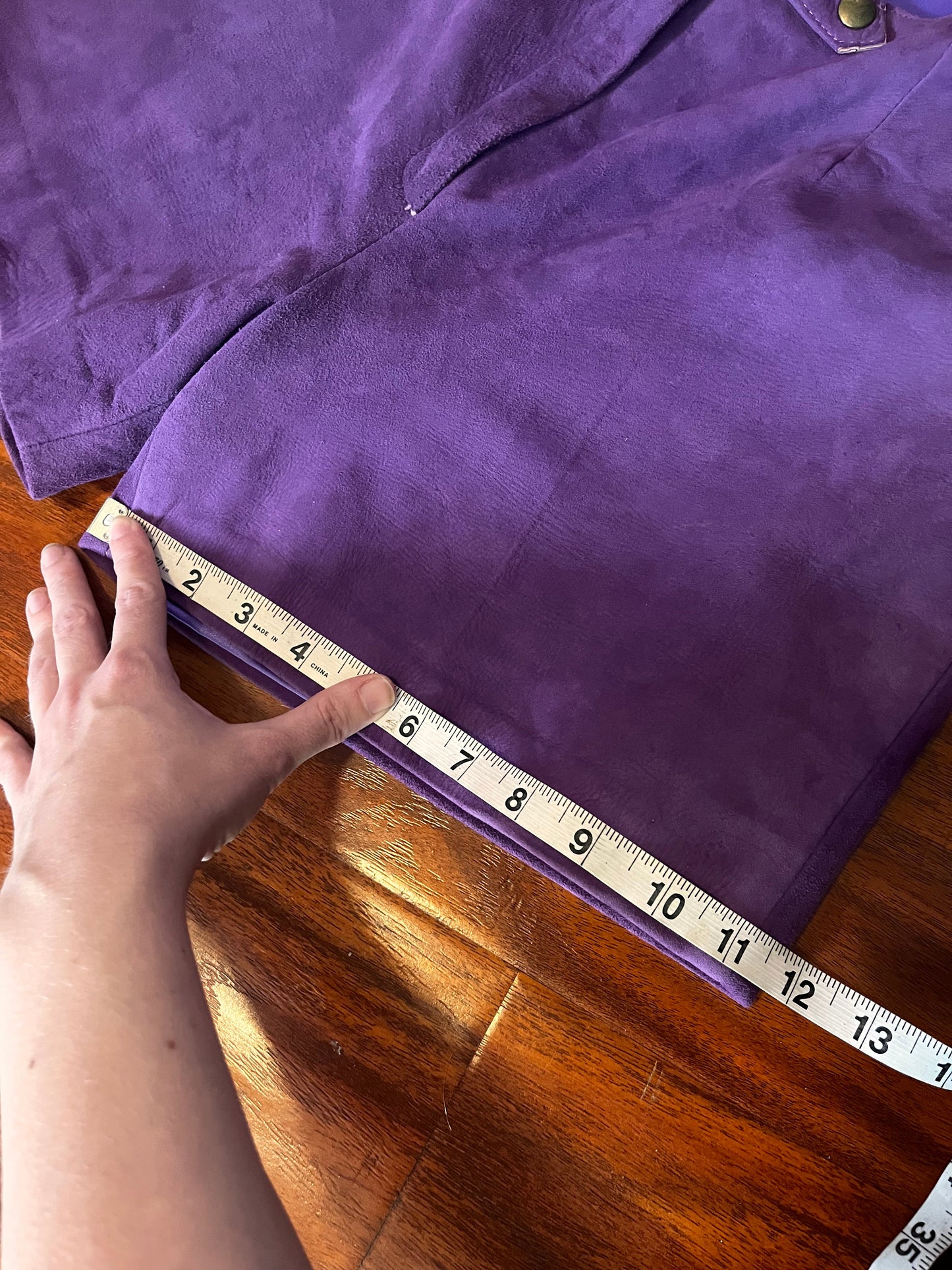 Vintage 1960's Purple Leather Shorts / Hot Pants