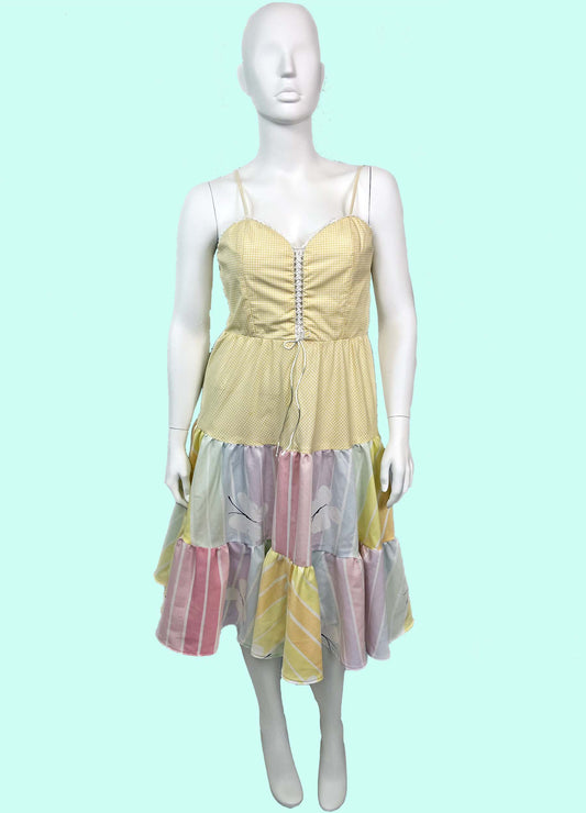 Picnic Sundress w/ Tiered Skirt (Size M)