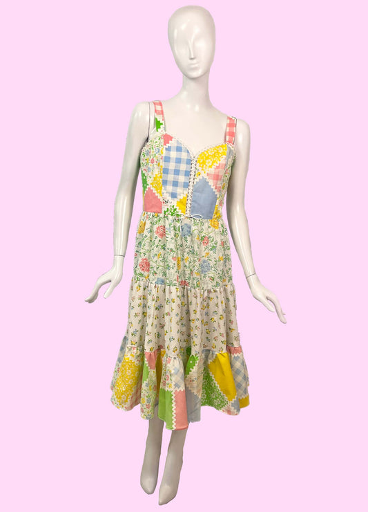 Picnic Sundress w/ Tiered Skirt (Size S)