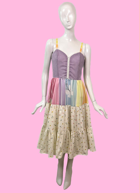 Picnic Sundress w/ Tiered Skirt (Size XS)