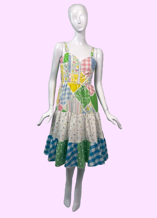 Picnic Sundress w/ Tiered Skirt (Size XXS)