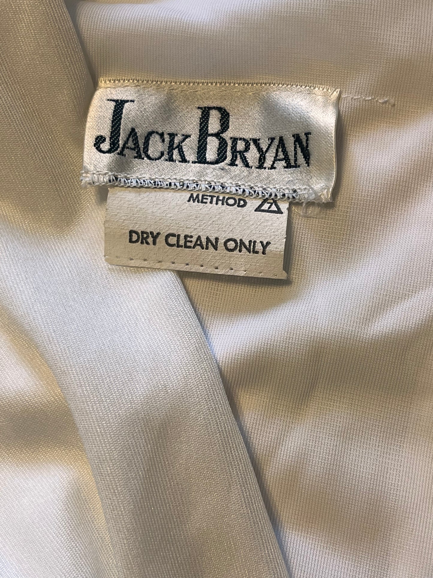 Vintage 1970's "Jack Bryan" White Stretch & Rhinestone Maxi Dress (Deadstock/NWT)