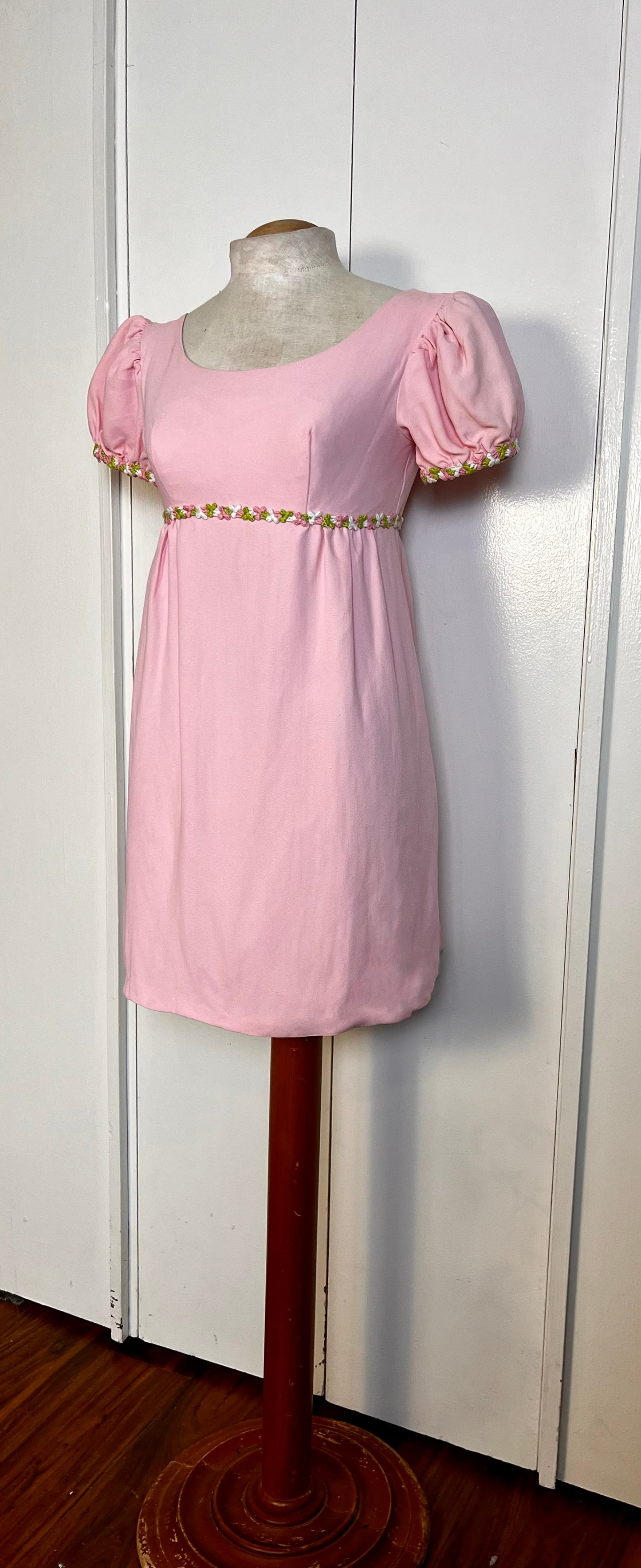 Vintage 1960's Pink Micro Mini Babydoll Dress