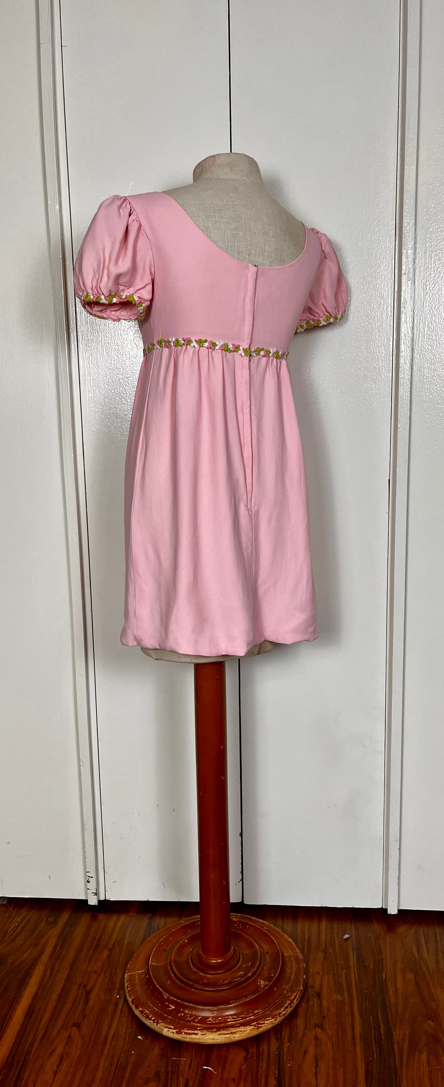 Vintage 1960's Pink Micro Mini Babydoll Dress