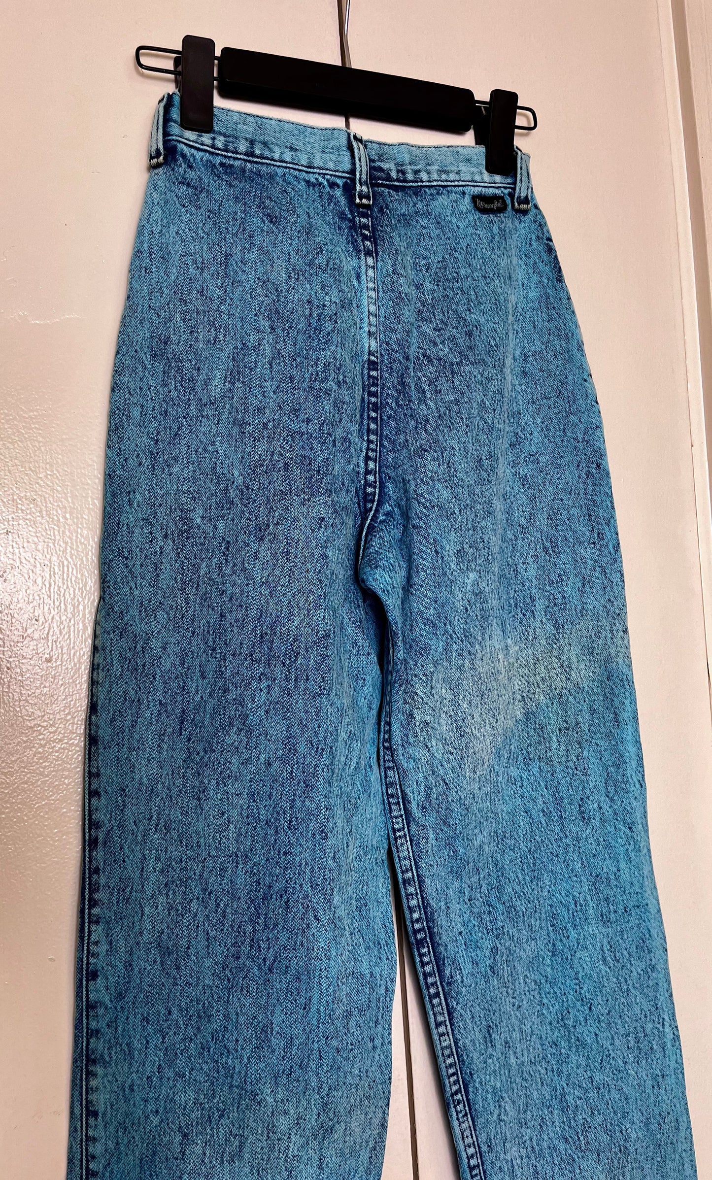 Vintage 1980's " Wrangler" Blue Acid Wash Jeans