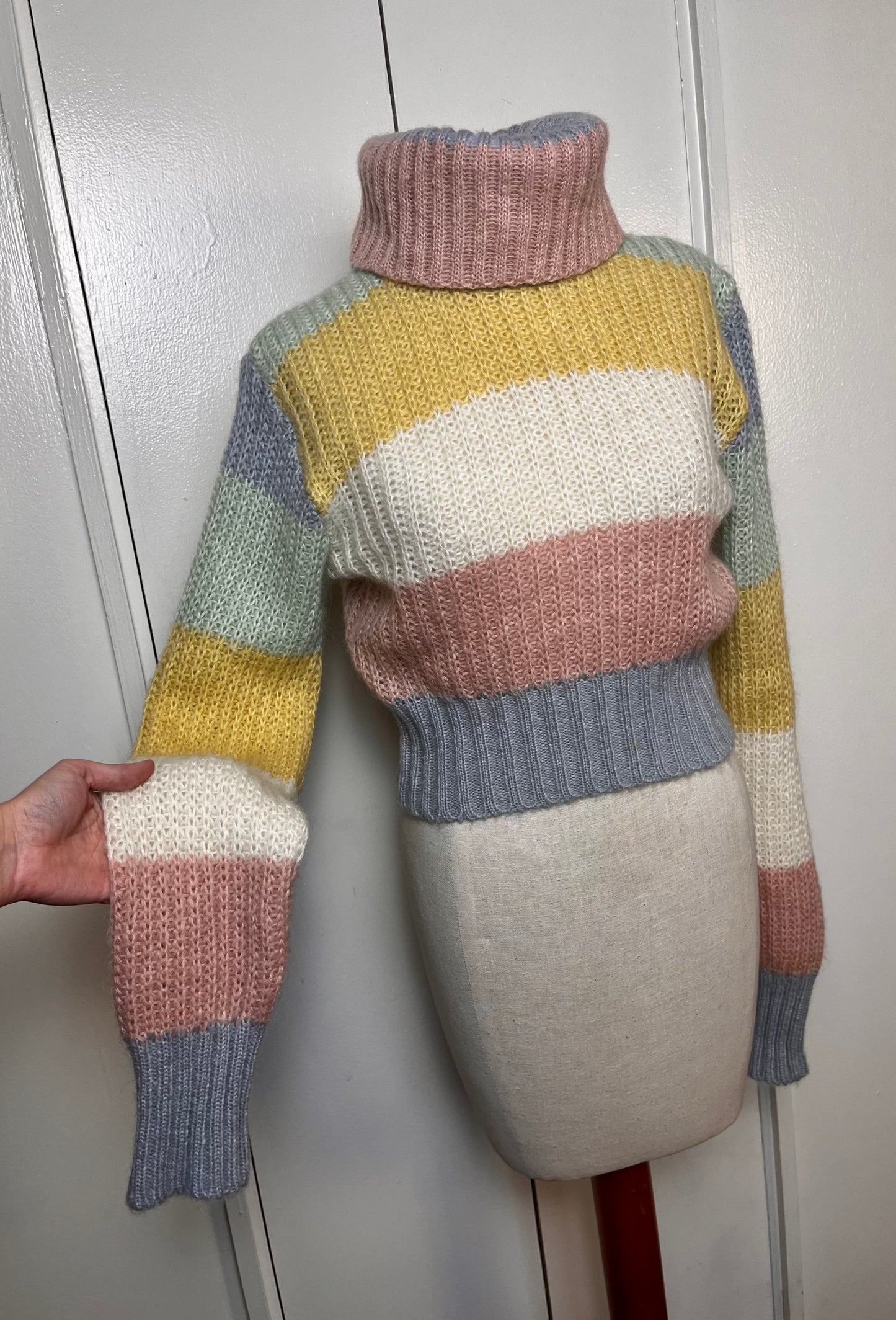 Vintage "Moschino Jeans" Pastel Rainbow Sweater