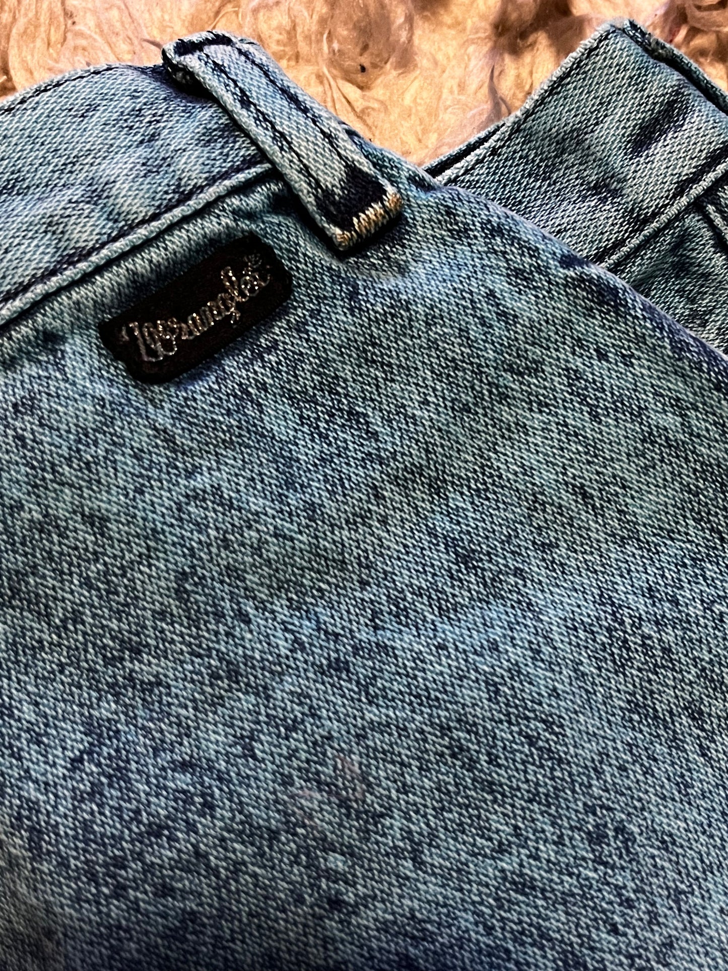 Vintage 1980's " Wrangler" Blue Acid Wash Jeans