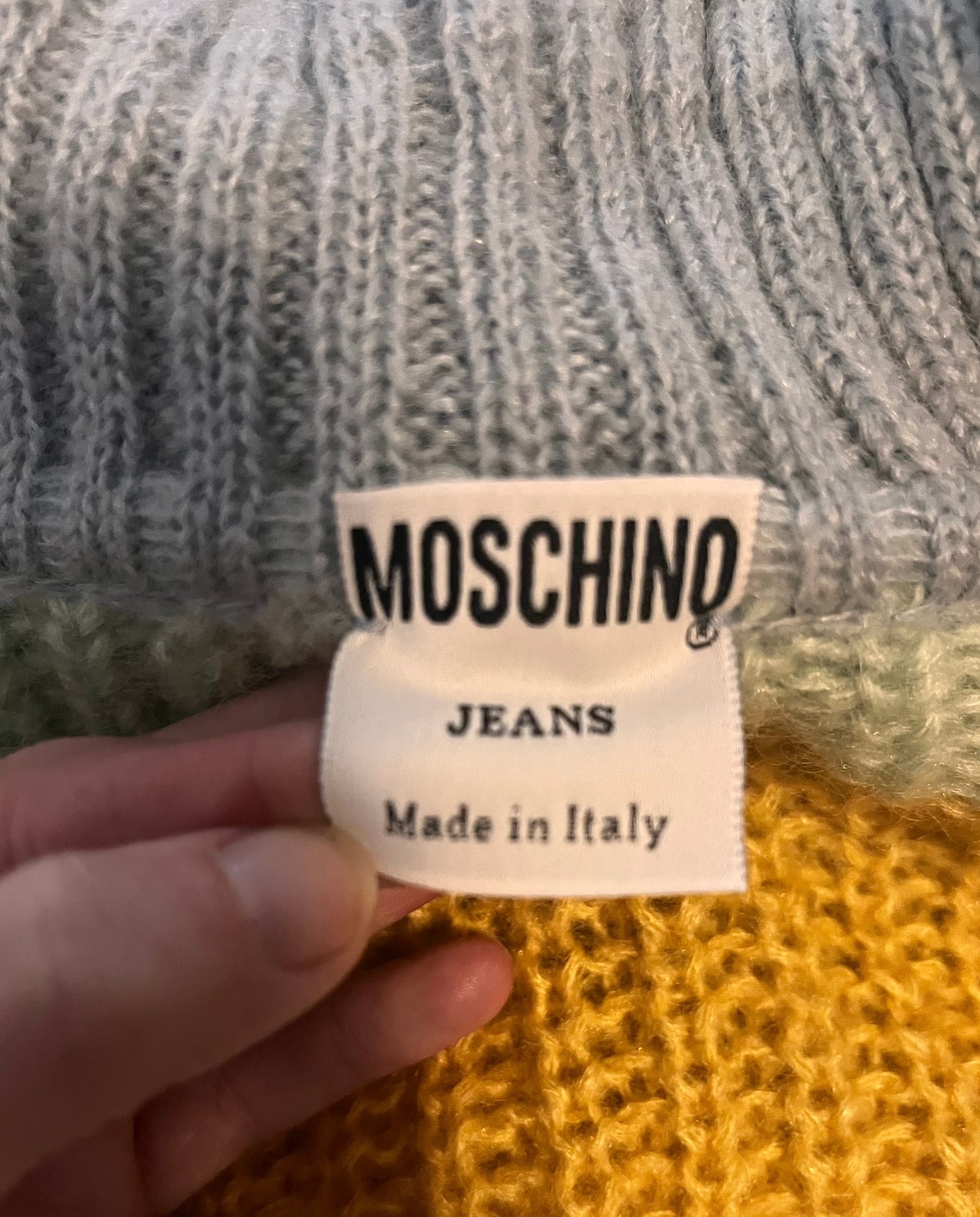 Vintage "Moschino Jeans" Pastel Rainbow Sweater