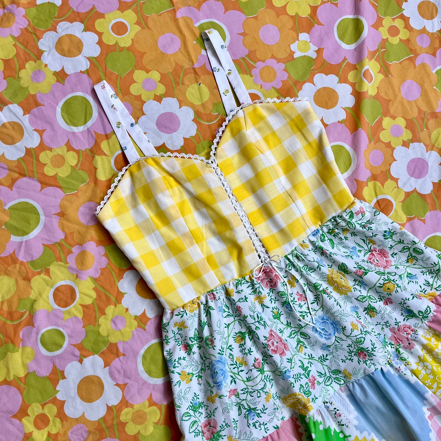 Picnic Sundress w/ Tiered Skirt (Size M)