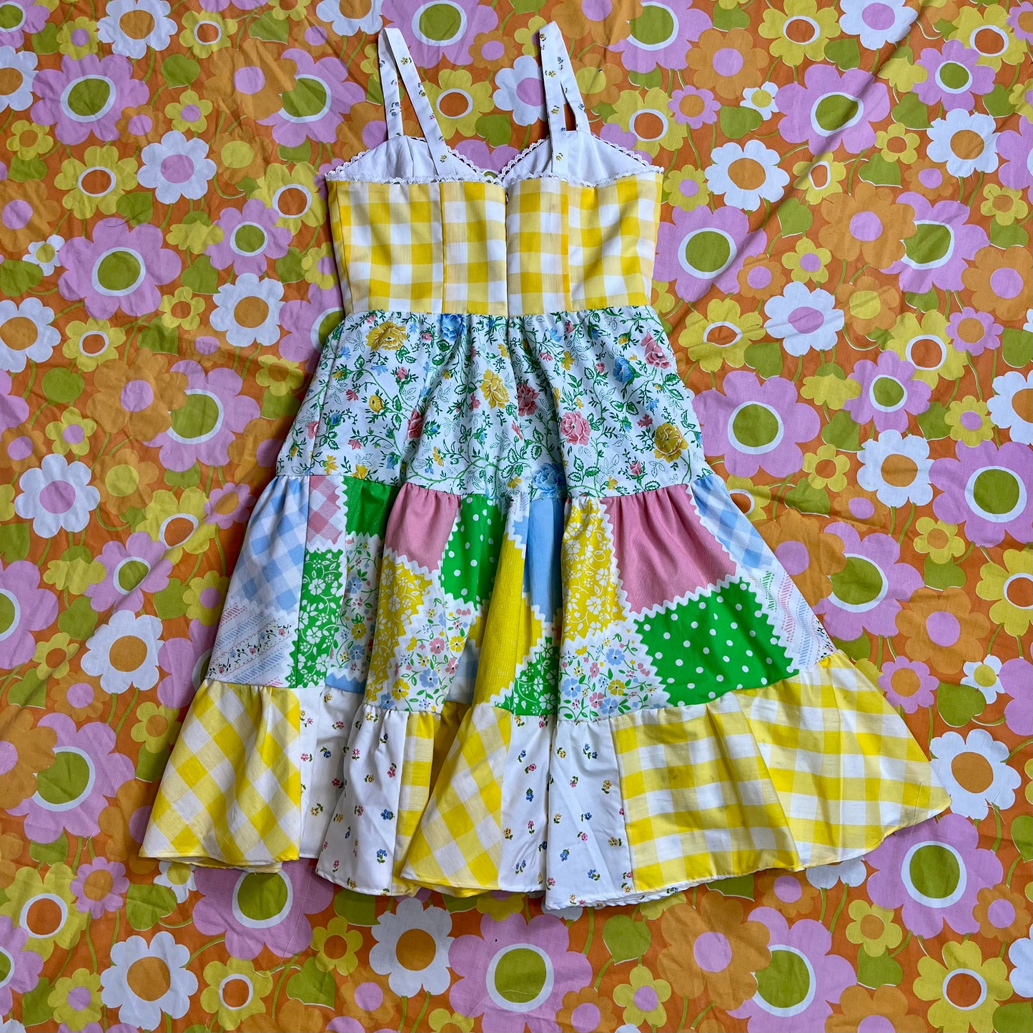 Picnic Sundress w/ Tiered Skirt (Size M)