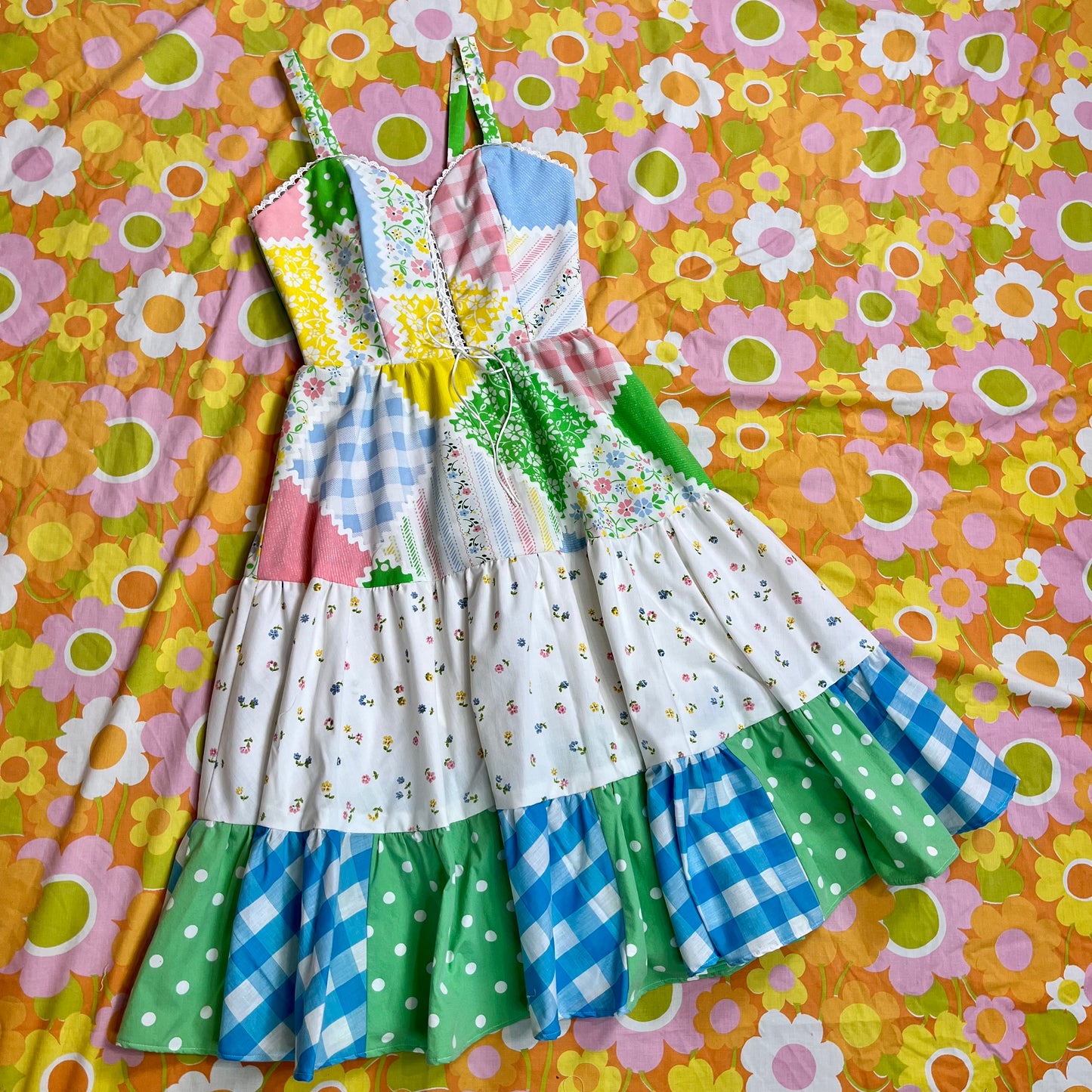 Picnic Sundress w/ Tiered Skirt (Size XXS)