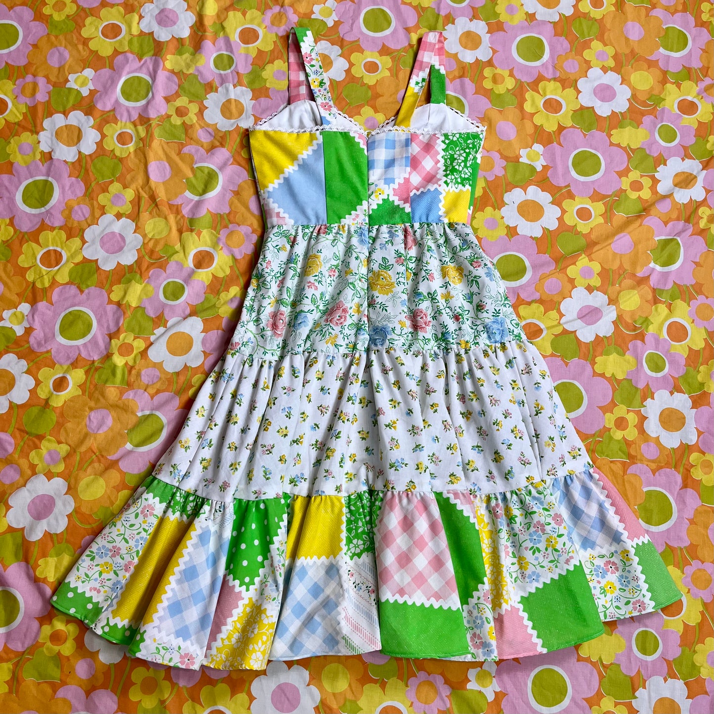 Picnic Sundress w/ Tiered Skirt (Size S)