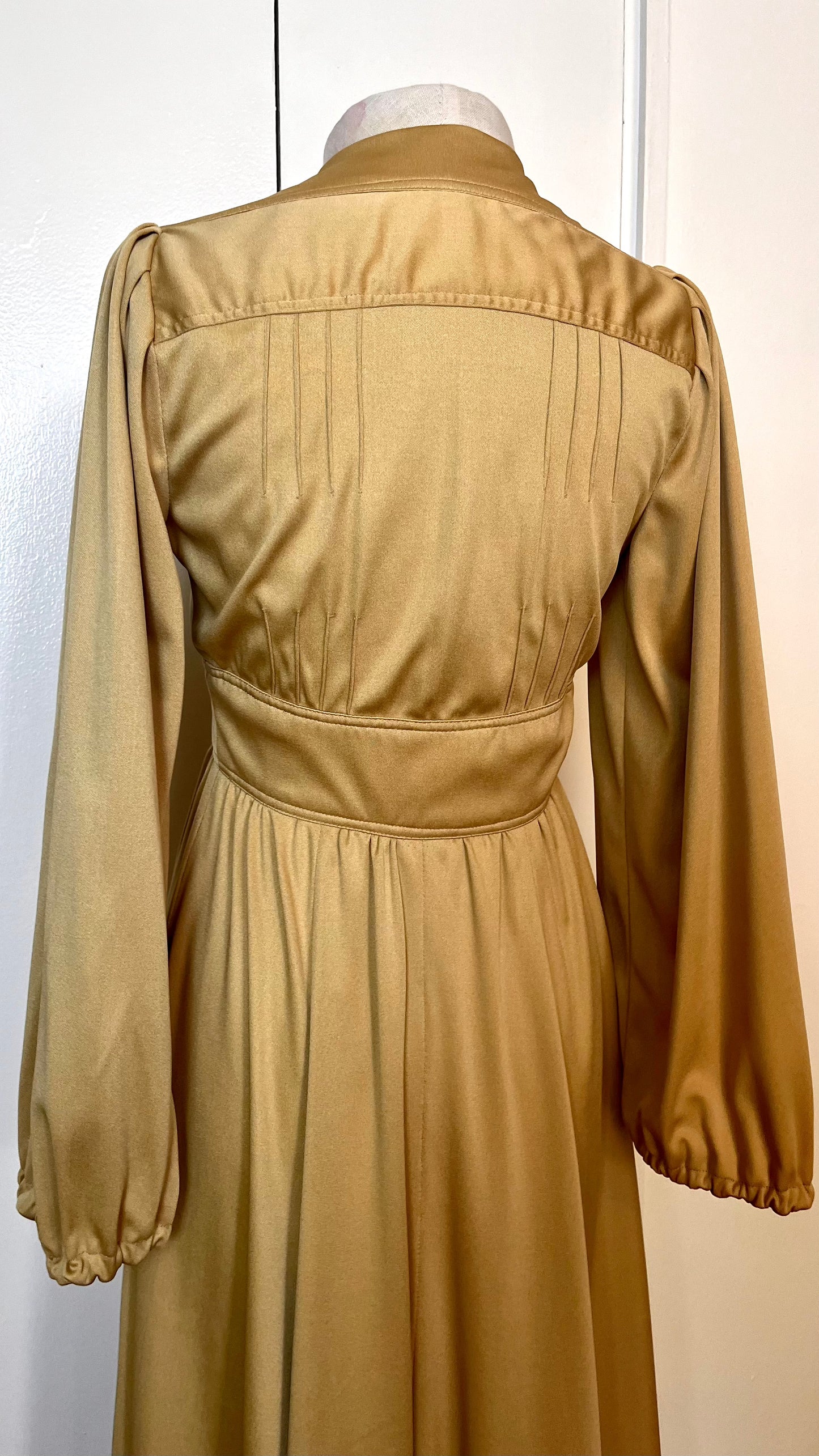 Vintage 1970’s "Vogue Couturier Design a la Jean Muir Pattern 2664" Maxi Dress in Golden-Yellow