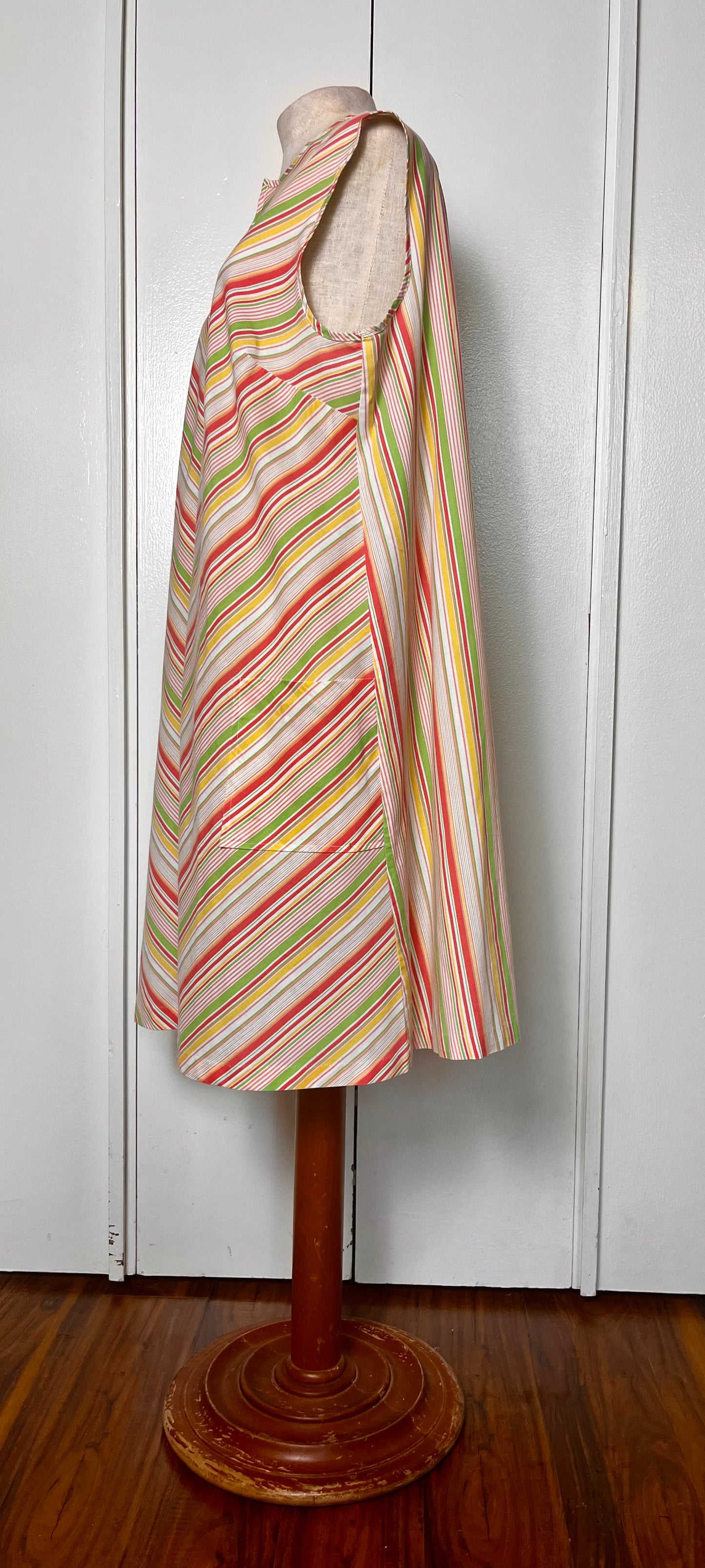 Vintage 1970's "Sears" Striped Zip-Up Dress