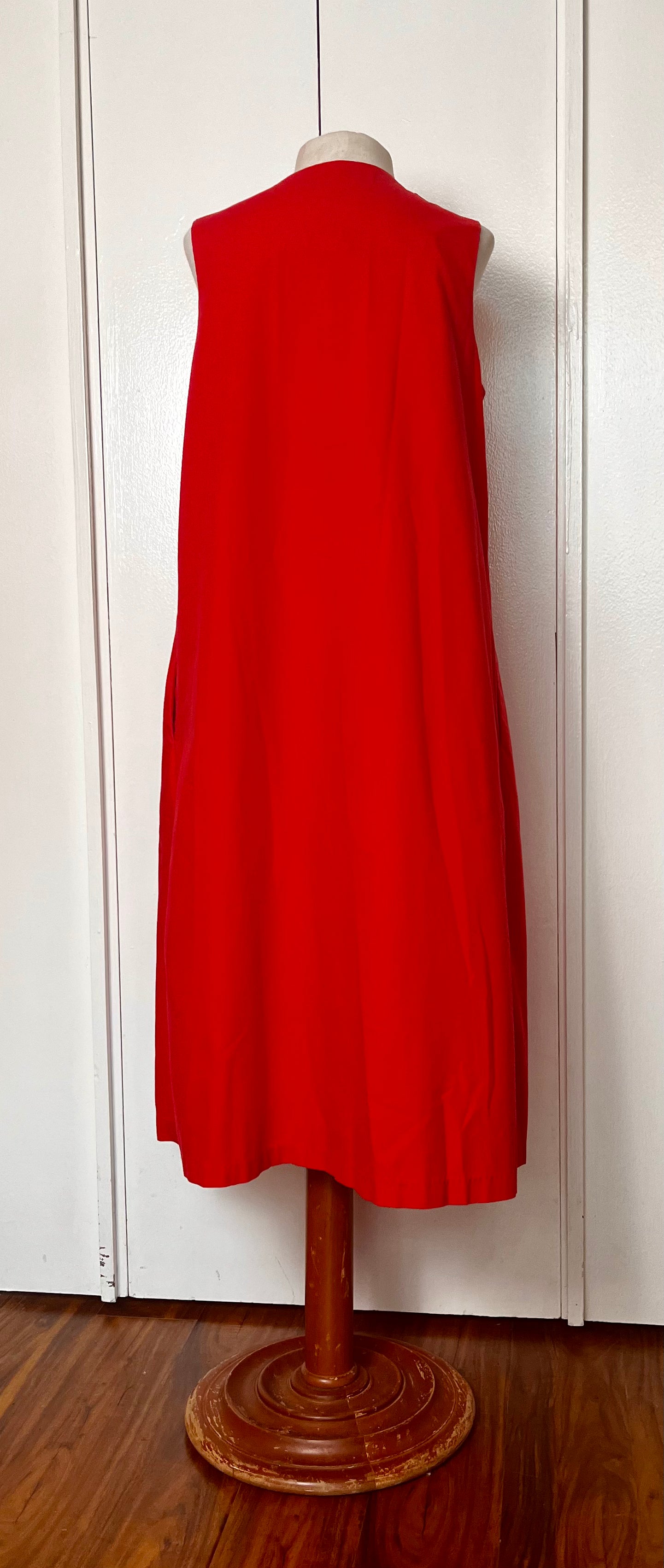 Vintage 1980's "Jeanette" Red Maternity Tent Dress