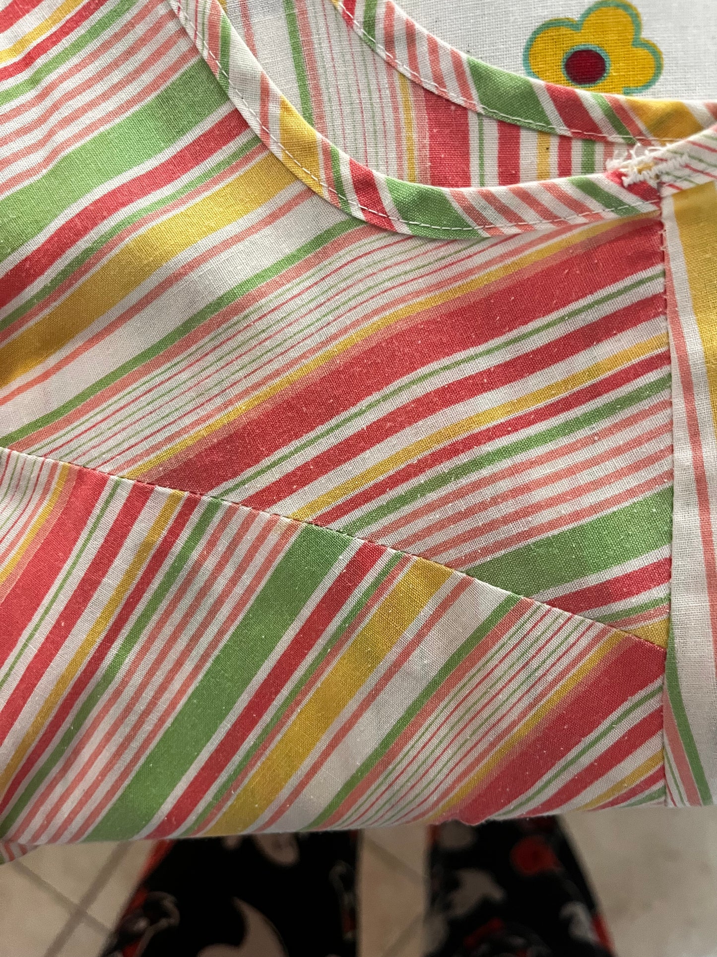 Vintage 1970's "Sears" Striped Zip-Up Dress