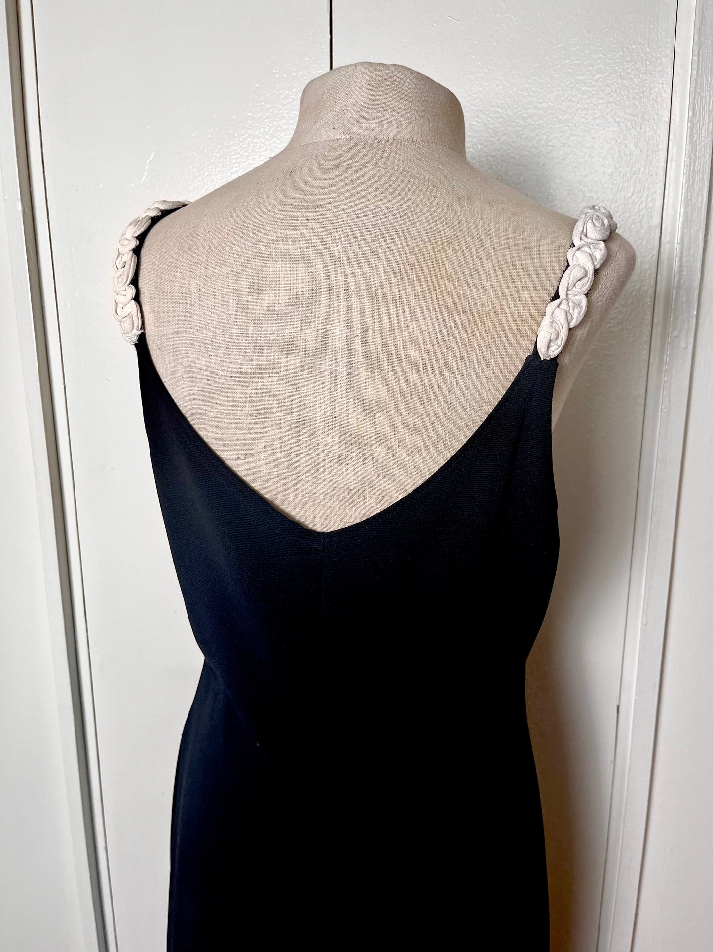 Vintage 1990's "All That Jazz" Black & White Rosette Dress