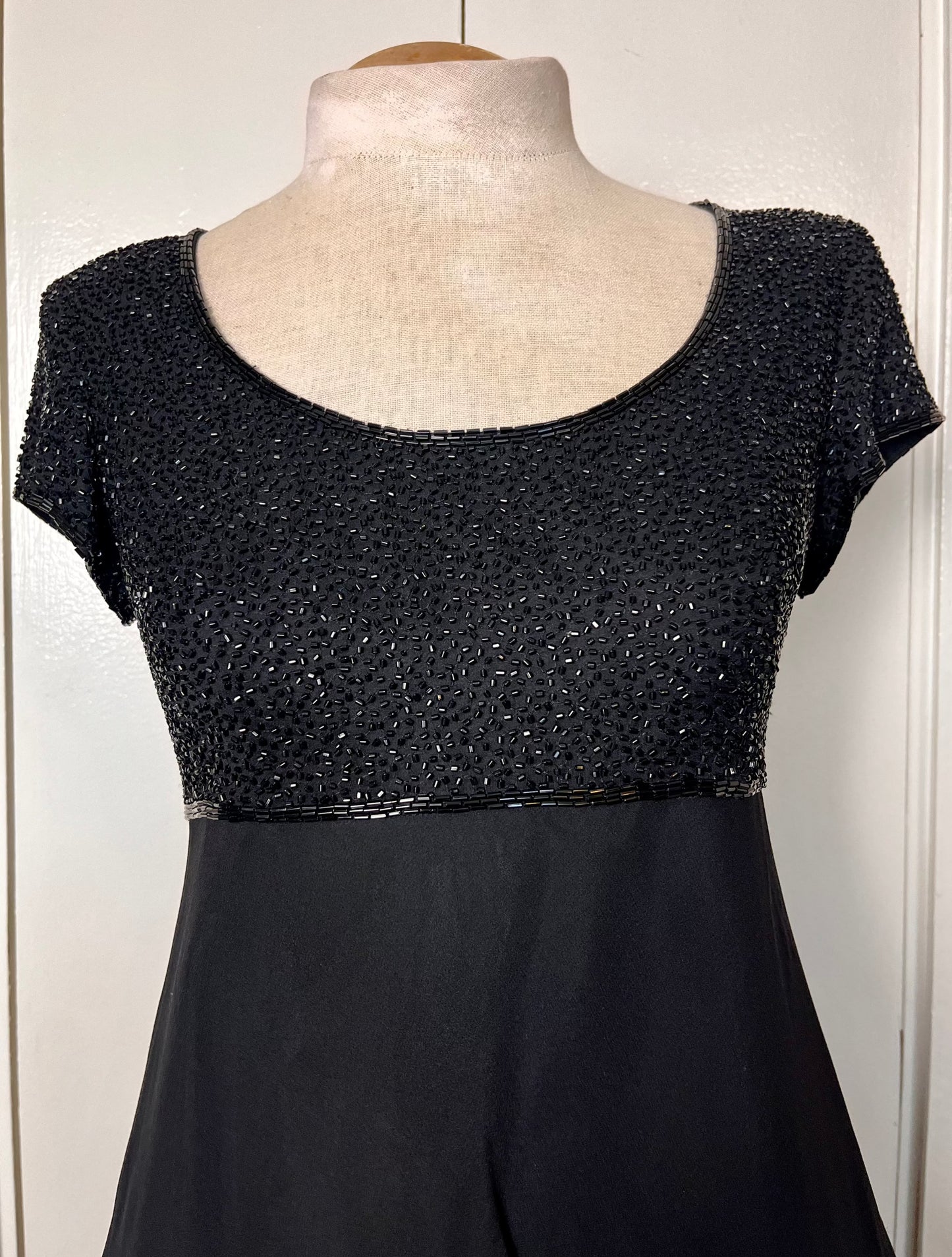 Vintage 1990's "Bieff Basix for David York" Black Sequin Mini Dress