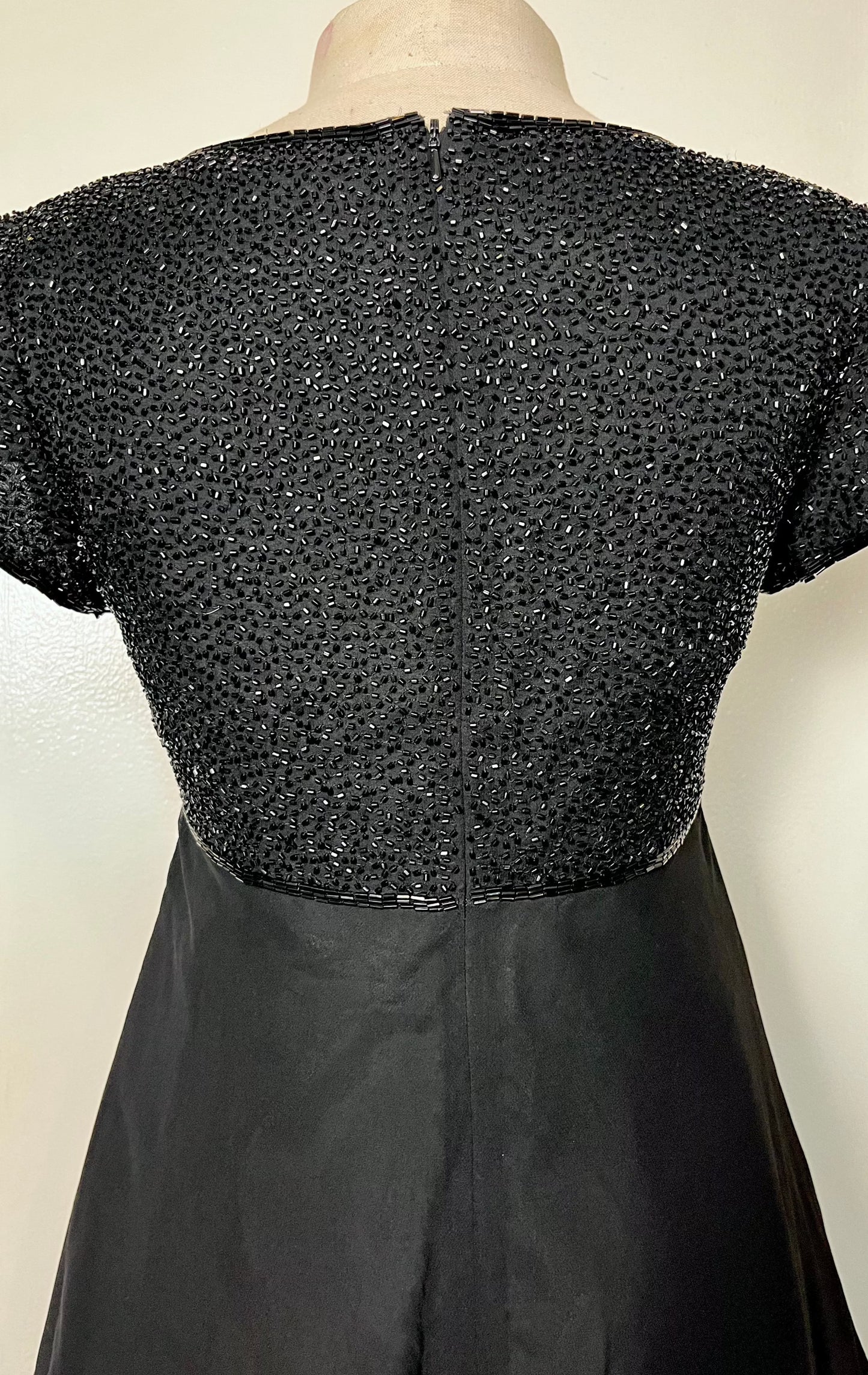 Vintage 1990's "Bieff Basix for David York" Black Sequin Mini Dress