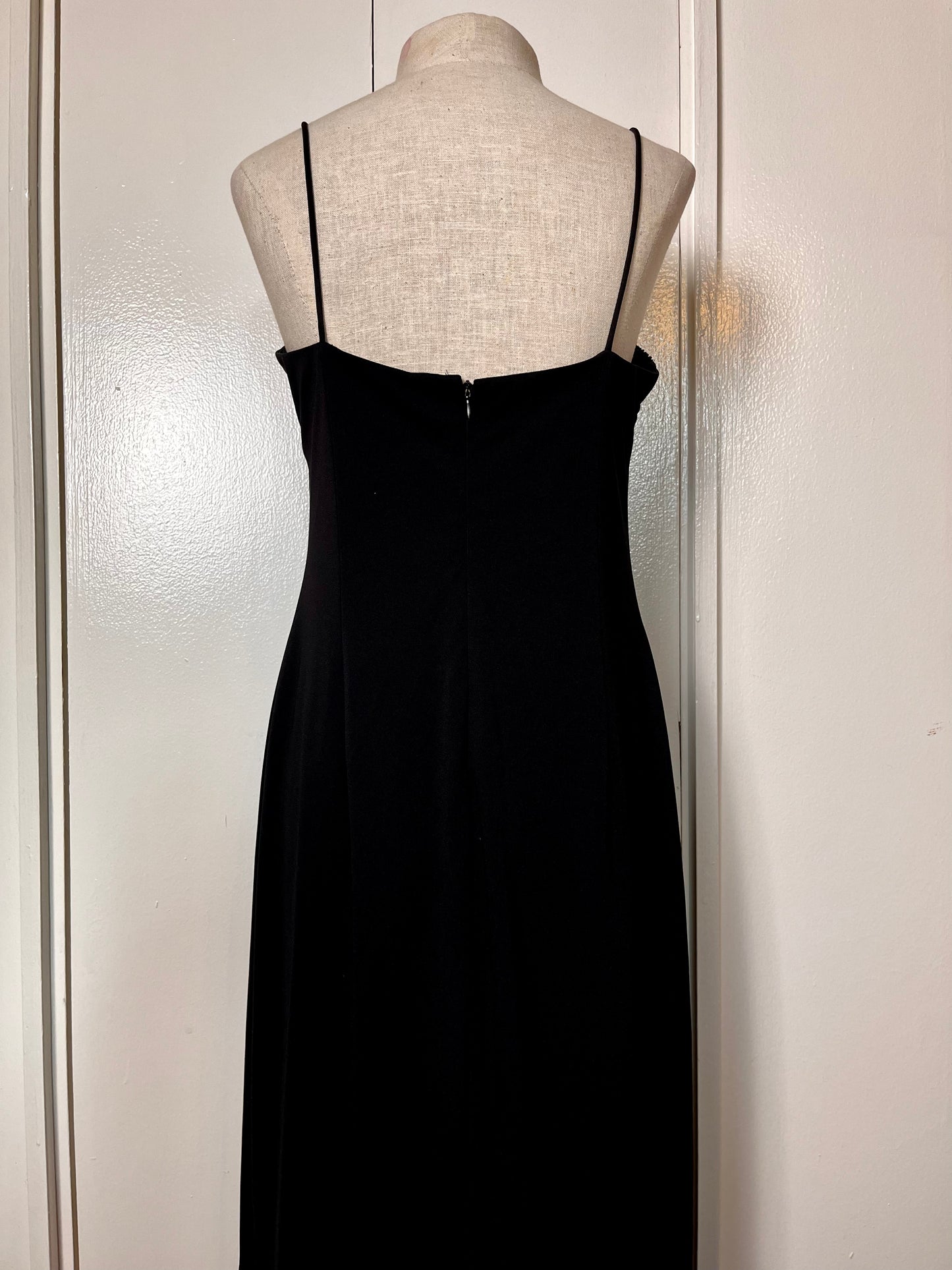 Vintage 1990's "Bieff Basix for David York" Black Sequin Mini Dress