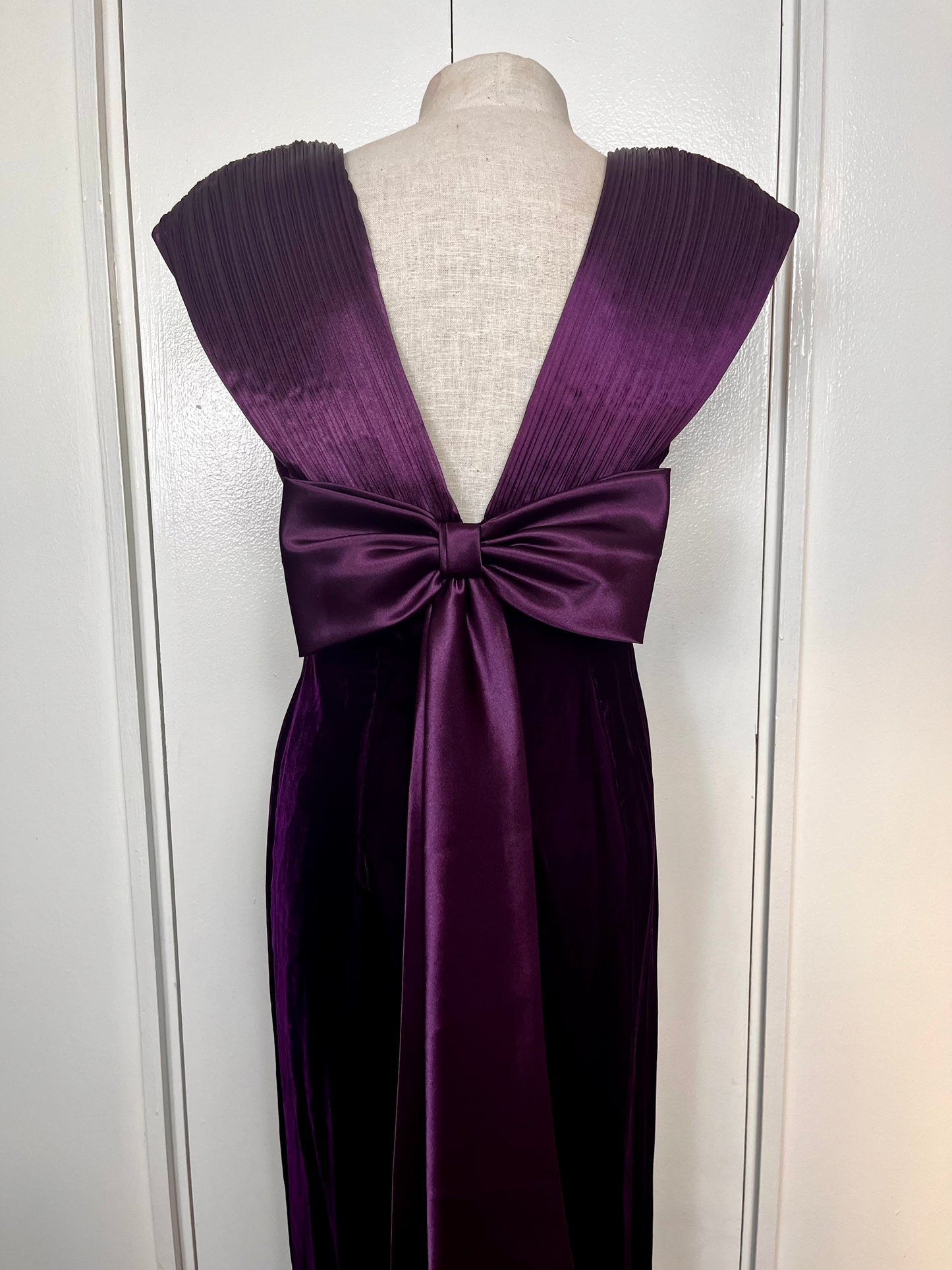 Vintage 1990's "Jordan" Purple Velvet Evening Gown