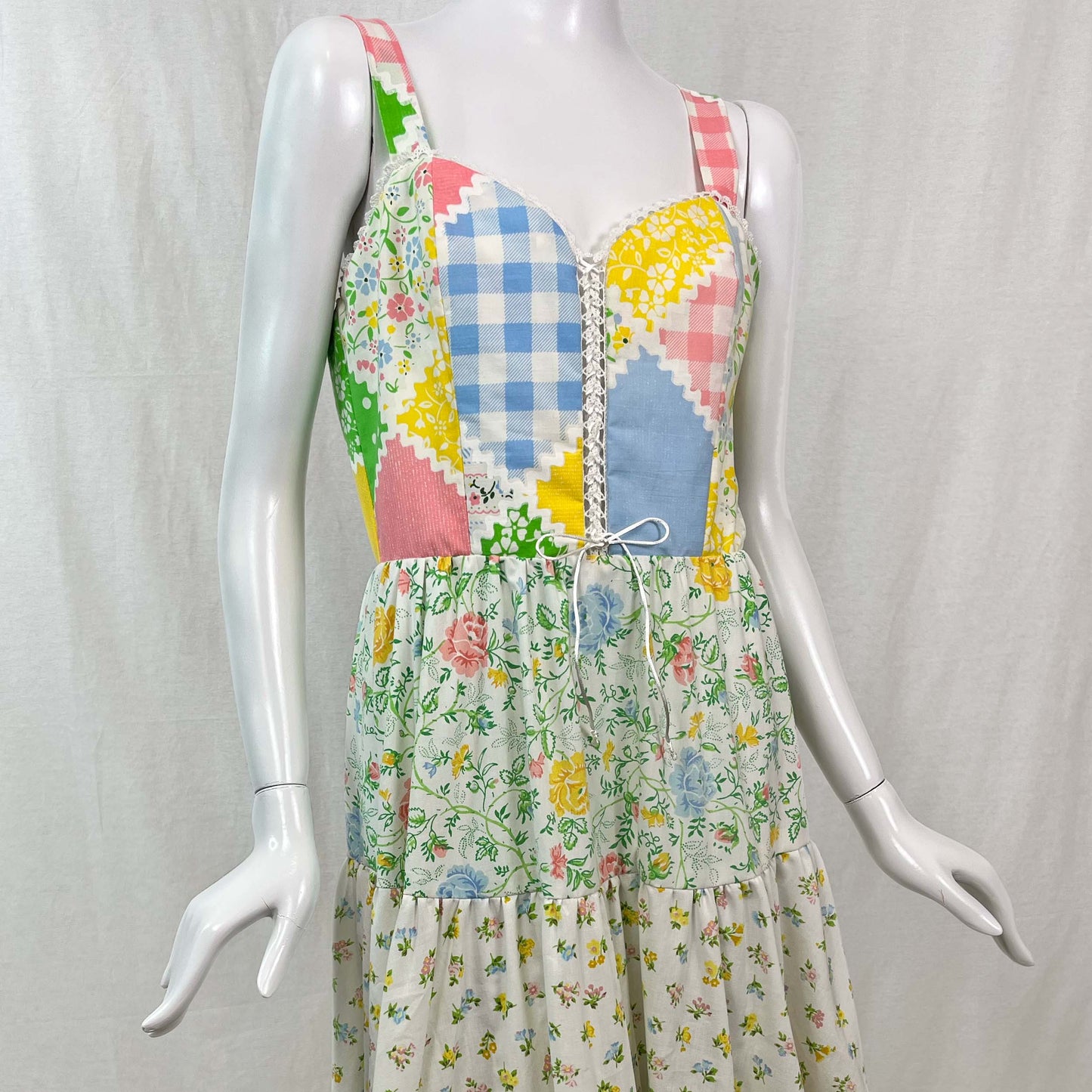 Picnic Sundress w/ Tiered Skirt (Size S)